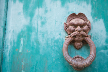 lock on old wooden door