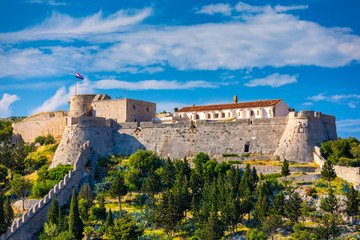 The Fortica fortress (Spanish Fort or Spanjola Fortres) on the Hvar island in Croatia. Ancient...