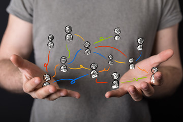Concept of teamwork and partnership
