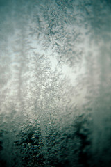 morning frost on window, texture