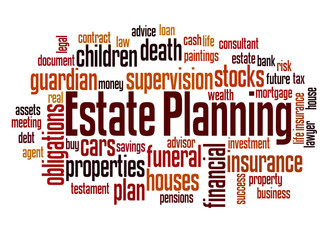 Estate planning word cloud concept