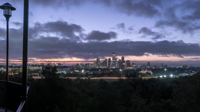 Austin Skyline Moonrise/sunrise 2020