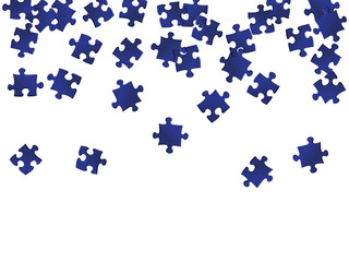 Abstract tickler jigsaw puzzle dark blue parts 