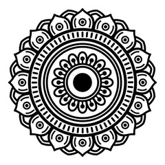 Mandala decorative round ornament. Can be used for greeting card, phone case print, etc. Hand drawn background