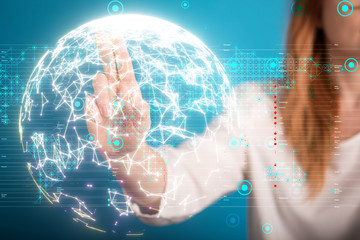 Software, web development, programming concept. Abstract Programming