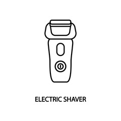 electric shaver line icon. Hair removal equipment pictogram. Editable Strokes.