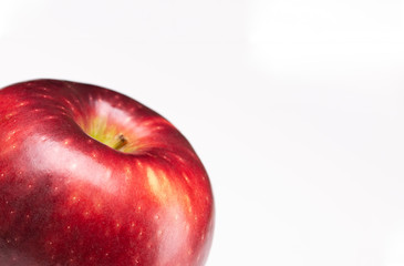 Shiny Red Apple on White