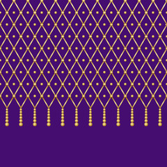 Elegant luxury pattern in traditional Mardi Gras holiday colors. Perfect to decorating clothes for carnival and up any room home, that needs a little color touch.