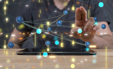 Social Networking illustration team group digital