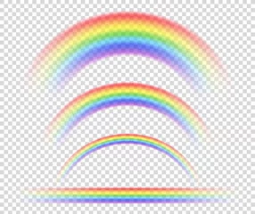 Foto op Canvas Vector isolated rainbow object, on transparent background, symbol of sexual minorities. © makalo86