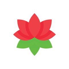 china new year related lotus flower vector in flat design