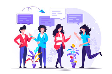 Vector illustration, flat style, businessmen 