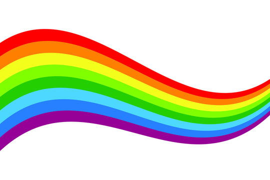 Rainbow wave, vector illustration on white background