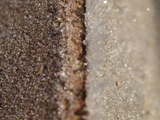 Beton, concrete, Eis, ice crystals