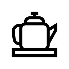 china new year related tea pot vector in lineal style