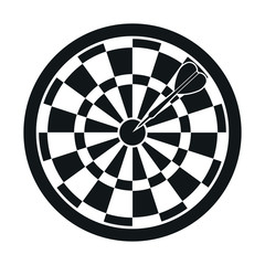 icon target dart, darts game, fully editable vector image