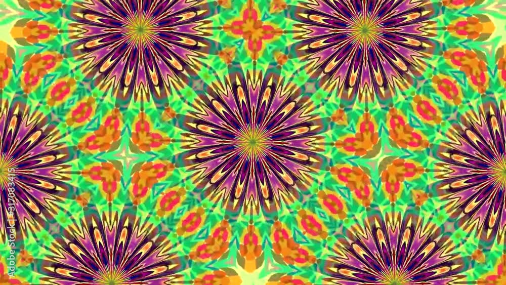 Poster kaleidoscope abstract motion loop background