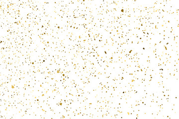Gold Glitter Texture Isolated On White. Amber Particles Color. Celebratory Background. Golden Explosion Of Confetti. Design Element. Digitally Generated Image. Vector Illustration, Eps 10.
