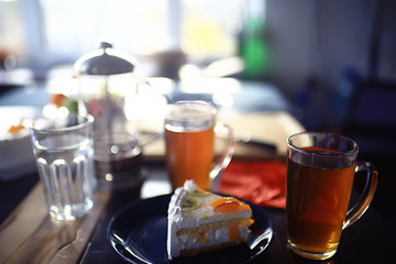 breakfast in a cafe / background food morning fresh breakfast in a cafe