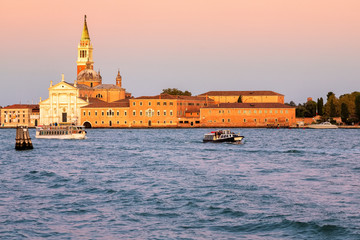 Fototapeta premium Grand Canal in Venice at the sunset, Italy. Beautiful photo