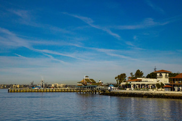 Fototapeta premium Blue Sky over Seaport Village in San Diego