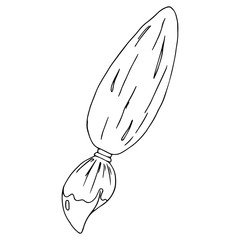 Brush icon. Vector illustration of a brush for artists. Brush for paints. Hand drawn brush for drawing.