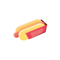 Isolated hot dog food vector design