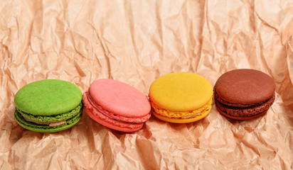 Macaroon colorful french cake delicious