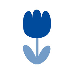 シンプルでかわいいオランダのチューリップのイラスト