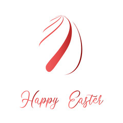 Obraz premium Easter ribbon egg. Vector illustration.