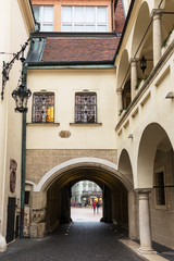Fototapeta na wymiar Old Town Hall, Bratislava City Museum (Mestske Muzeum), courtyard. Slovakia.
