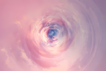 swirling sky background with clouds / beautiful watercolor clouds background, spring sunset,...