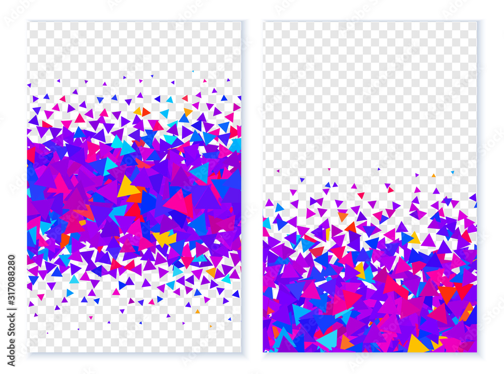 Poster abstract background with bright texture from triangles. set for flyers and business cards. stock vec