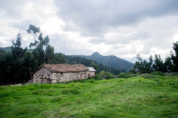 Fototapeta na wymiar beautiful landscape of the peruvian andes