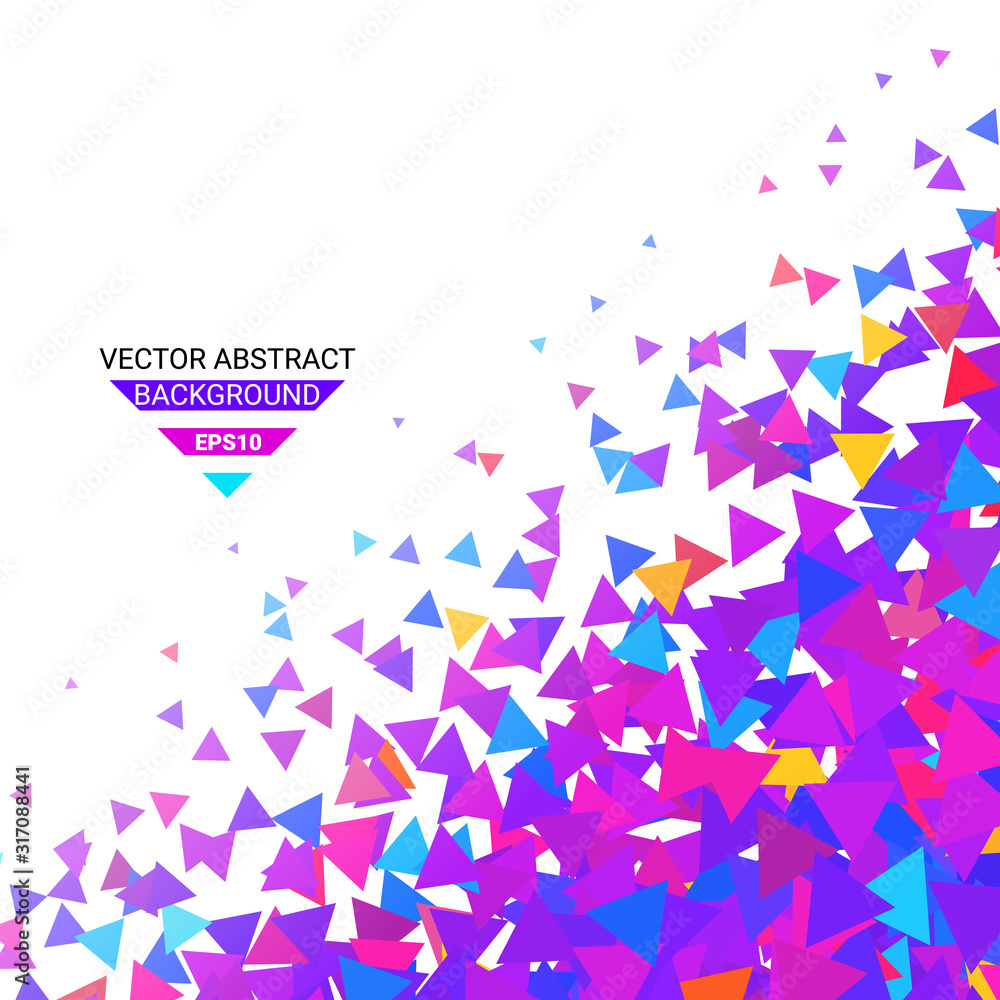 Poster abstract background with bright texture from triangles. geometric pattern for a bright cheerful mood