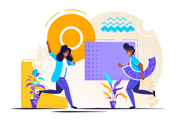 team of people assemble