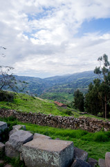 beautiful landscape of the peruvian andes