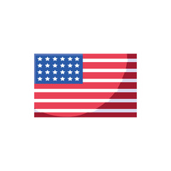 Isolated usa flag vector design
