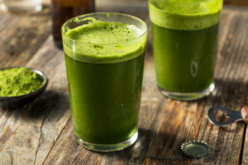 Homemade Green Matcha Beer
