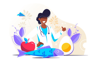Keto diet vector illustration