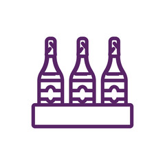 Isolated wine bottles vector design