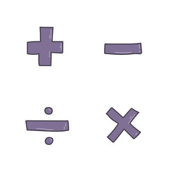 beauty vector plus minus multiply divide doodle