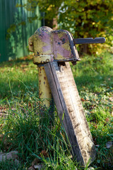 An old street water column. An alternative source of water.