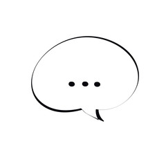 one mega vector chat icon black and white