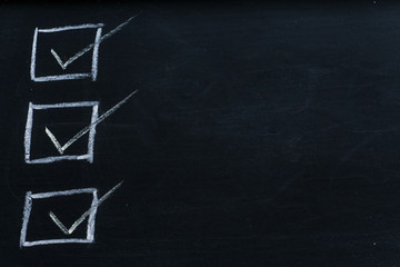 Checklist with Copyspace blackboard template