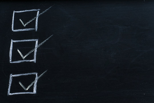 Checklist with Copyspace blackboard template