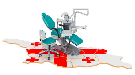 Dentistry in Georgia concept, 3D rendering