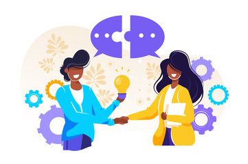 Vector illustration, flat style, businessmen