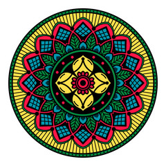 Black and white mandala for coloring page