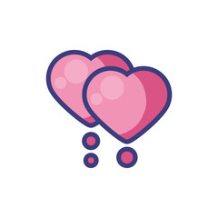 Isolated hearts icons vector design
